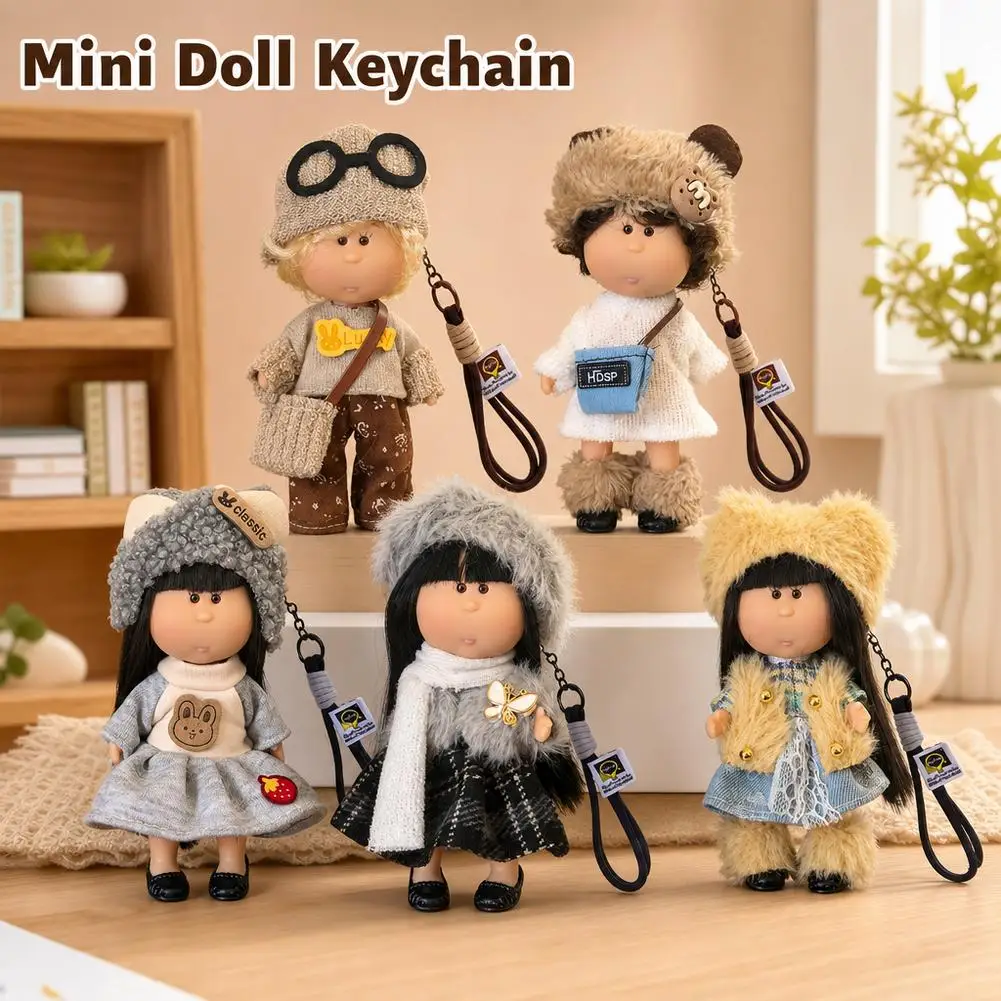 14cm Mini Potato Doll Pendant Decoration Creative Cute Doll Dress Up Set Bag Phone Pendant Birthday Toy Accessories 2026 New