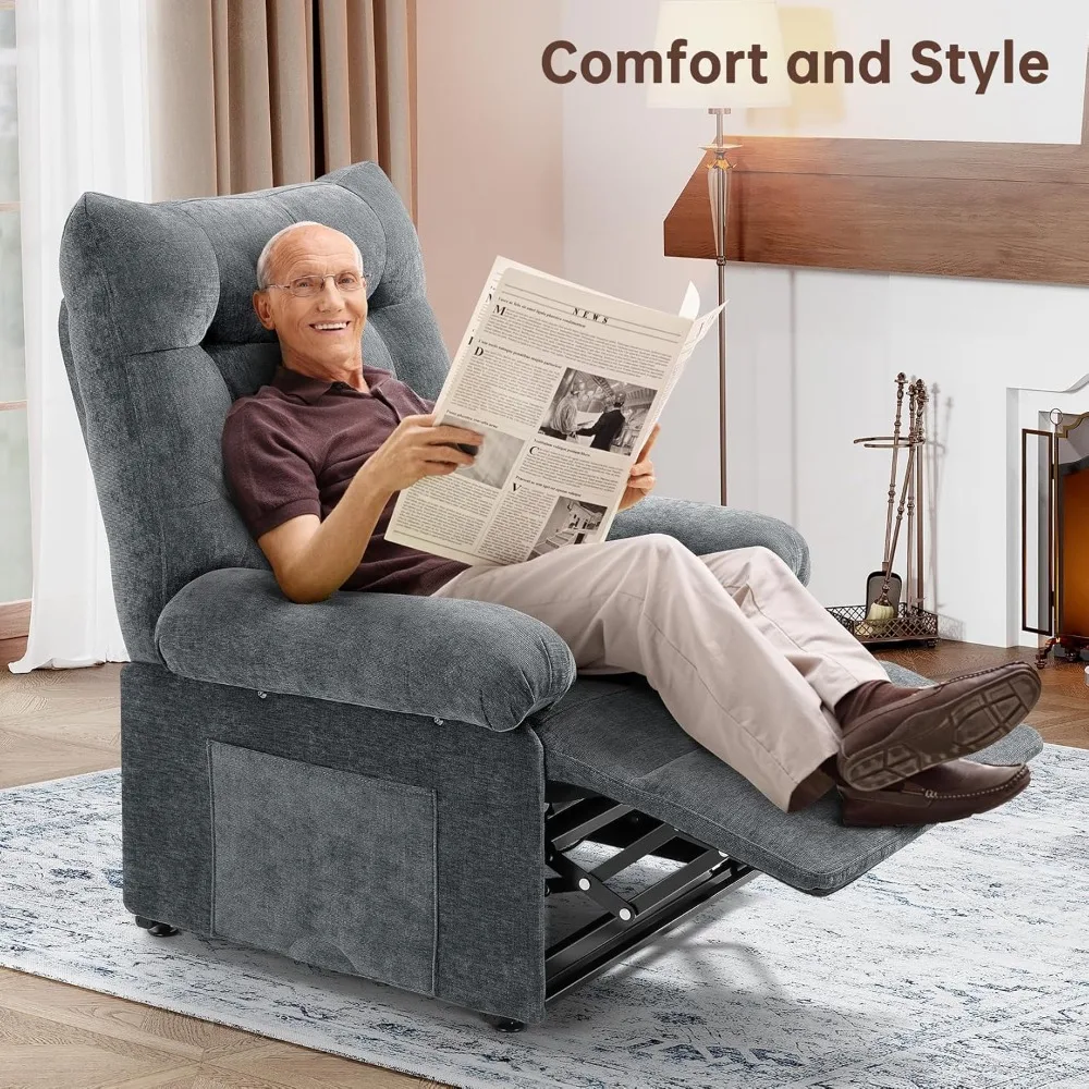 Power Lift Recliner Chair for Elderly,Triple Motor Lift Chair with Infinite Position,Electric Stand Assist  Seniors, Single Sofa