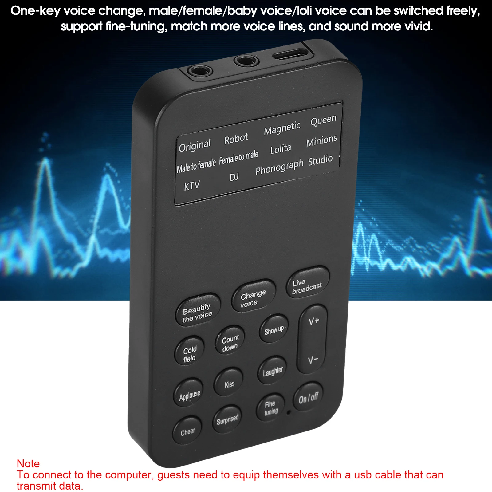 Computer Sound Changer Male to Female Sound Changer Game Live Broadcast Phone Computer Universal Mini Sound Card Mini Sound Card