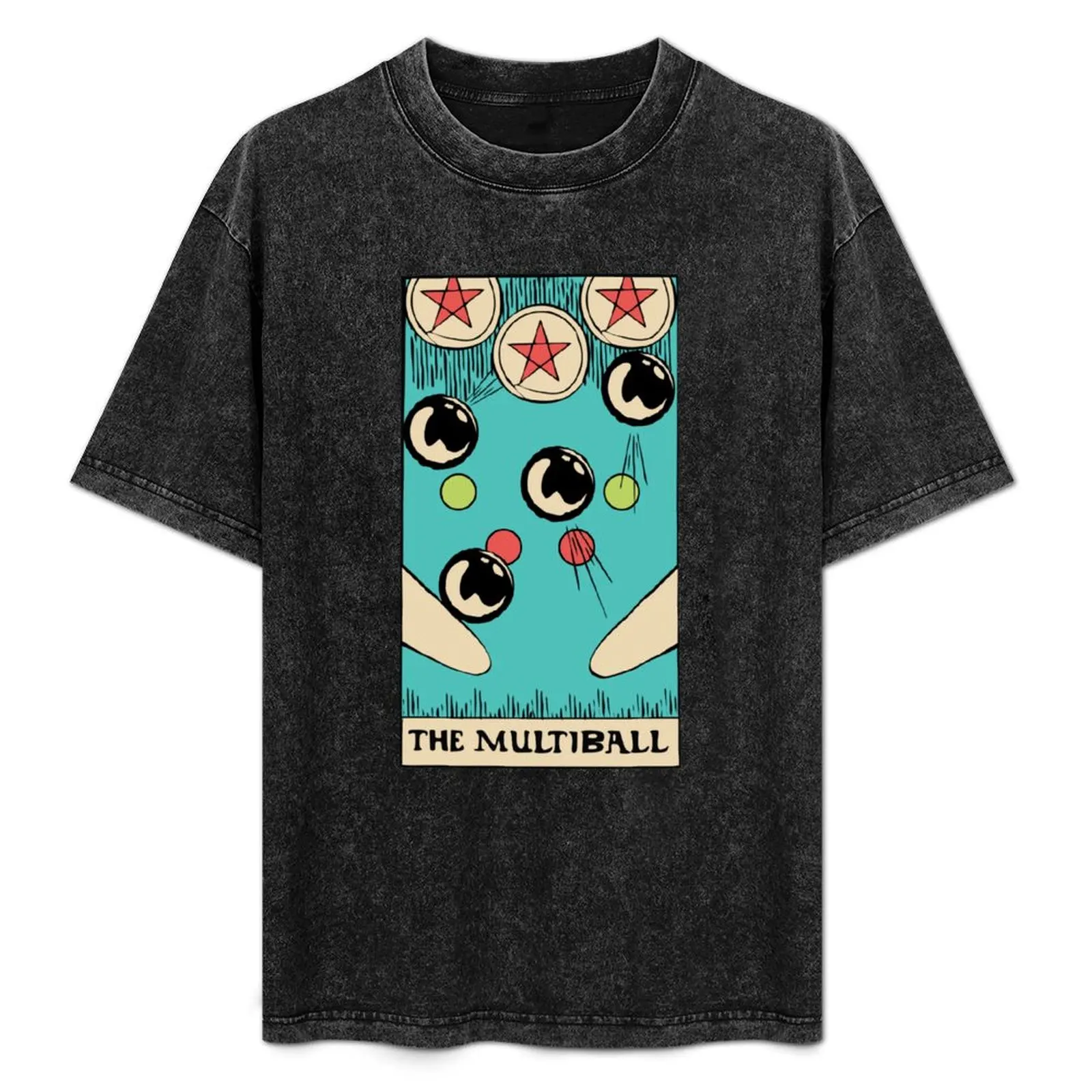 

Multiball Ball Tarot Card T-Shirt Soft Touch Basic Cotton T-Shirt