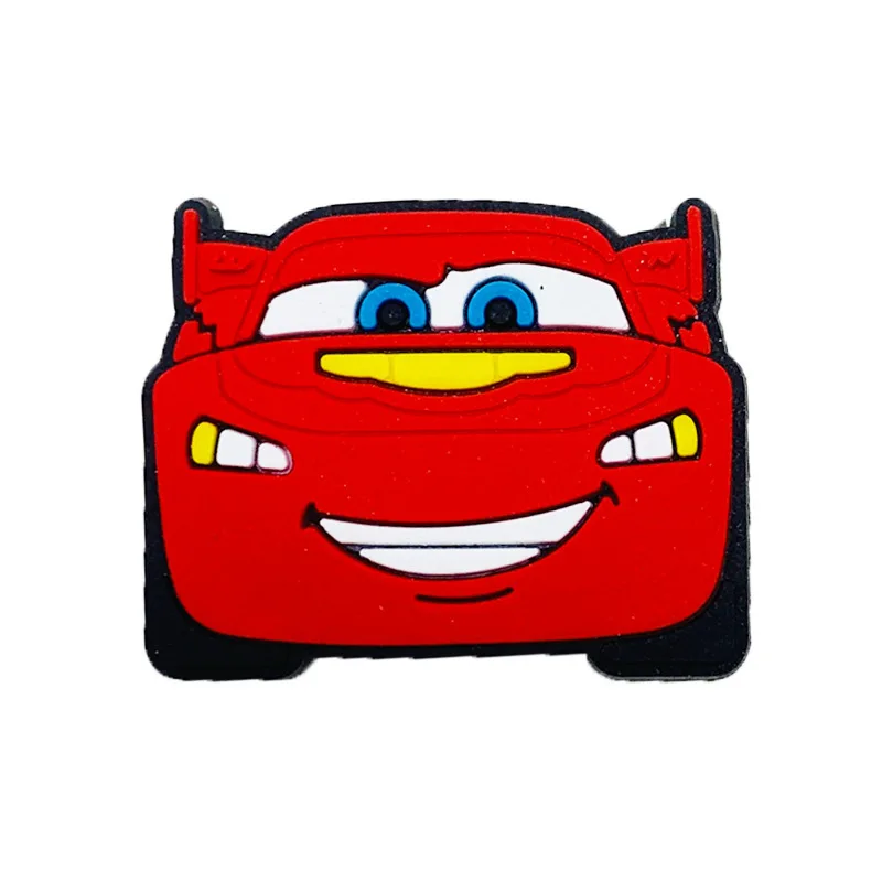 10PCS Red  Car Shoe Charms DIY Cartoon Garden Shoes Decorations Accessories for Clog Sandal Buckle Kids Party Gifts - view 3