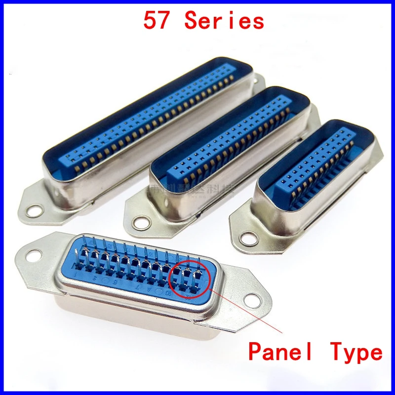 57 Series Centronics Connector Male CN-14P24P36P/50P 180 Degree Straight Pin PCB Mount Type Printer Port 40240 40360