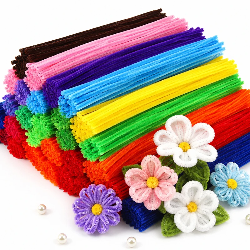 Random Color Handmade Material Bendable Twist Wire Sticks with Scissors Suitable for Crafts Flowers Making Party Decorations ZYF