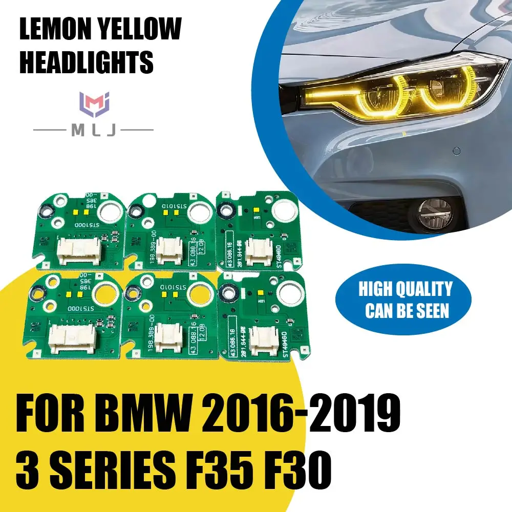 

Yellow Angel Eyes DRL daylight LED Boards For 2016-2019 BMW F30 F31 LCI Adaptive LED Headlight Chips 63117419615 7419615 7419610