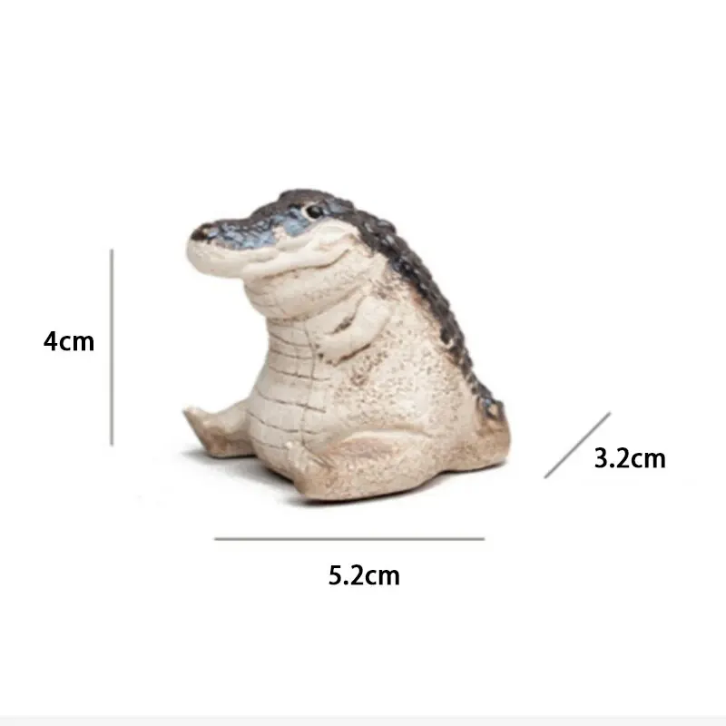 1PC Boutique Purple Sand Tea Petting Little Crocodile Tea Pet Ornaments Handmade Tea Ceremony Tea Play Financial TeaTable Gift