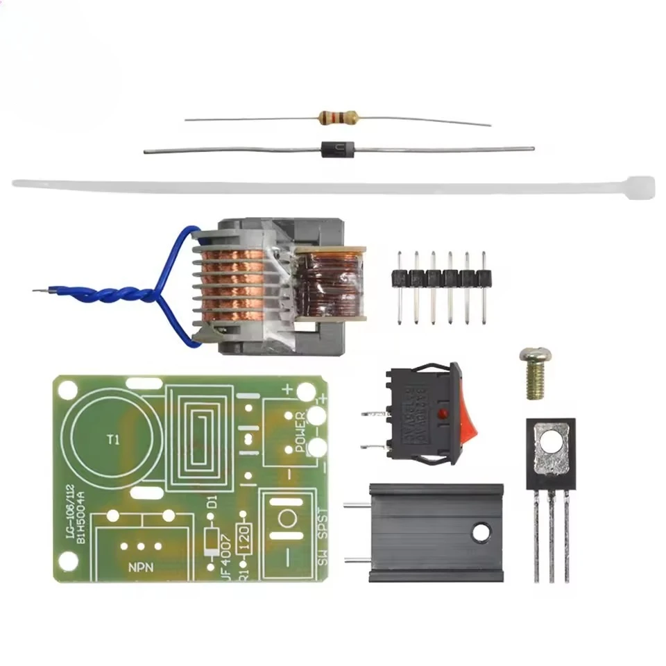 High Frequency 15KV High Voltage Ignition Generator Kit 3.7V 18650 Power Supply U Core Transformer DC Step Up Inverter DIY