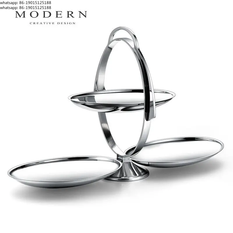 

Light luxury folding cake stand afternoon tea snack plate fruit plate hotel supplies housewarming gifts