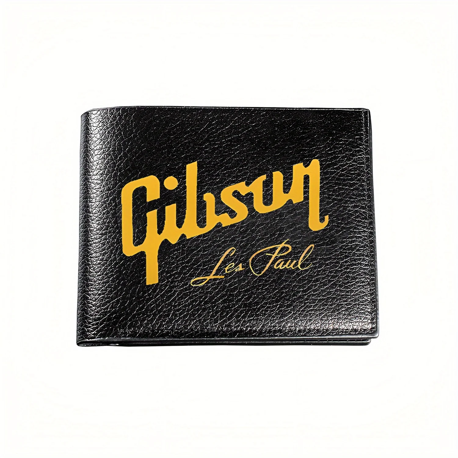 Gibson Les Paul Guitar Logo Wallet: Business Mens Casual Elegant Simple Practical Quality Wallet Stylish Printing Graphic Creati