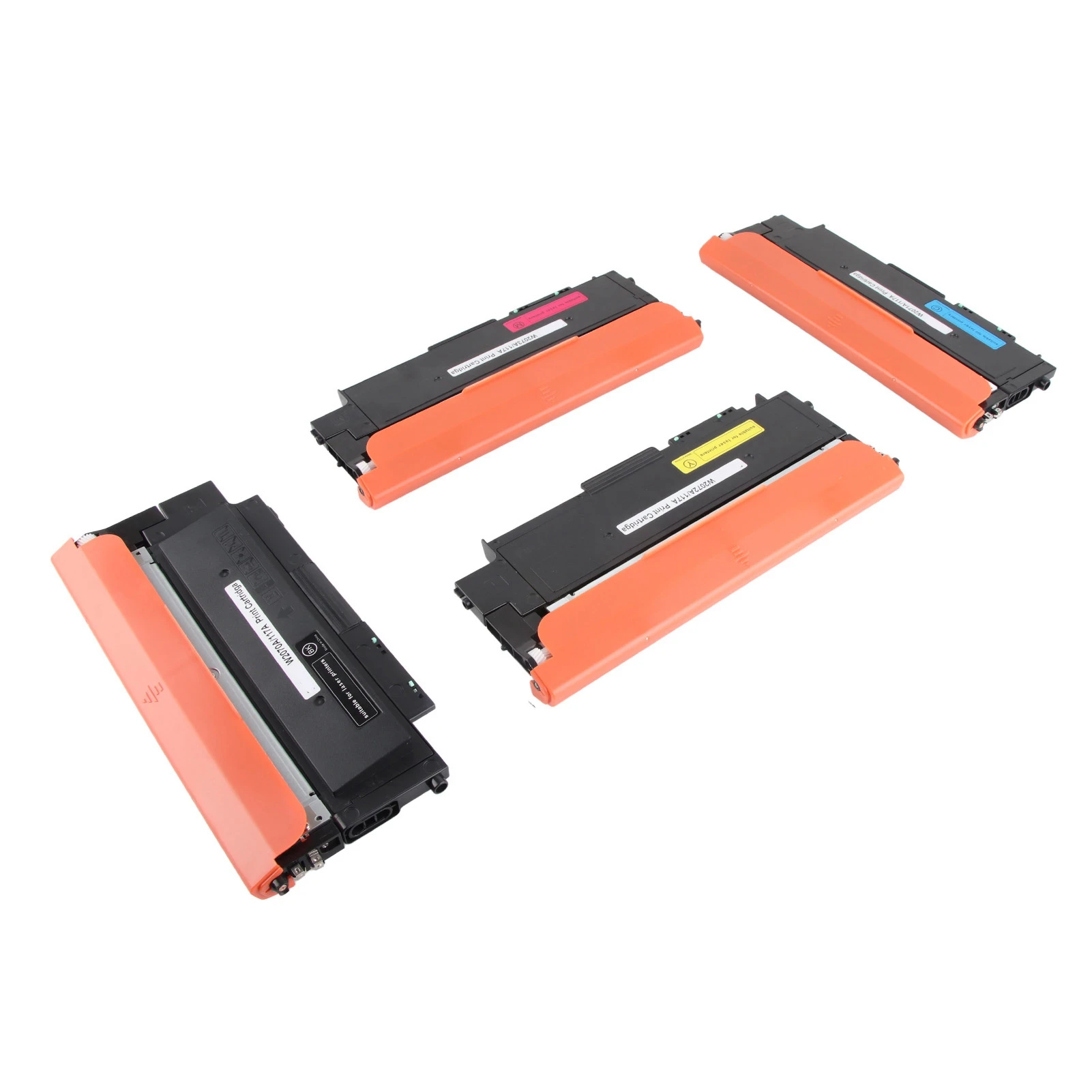 

Комплект из 4 универсальных тонер-картриджей для принтера: черный, голубой, пурпурный, желтый, с высокой производительностью и стойкостью цвета, для школы