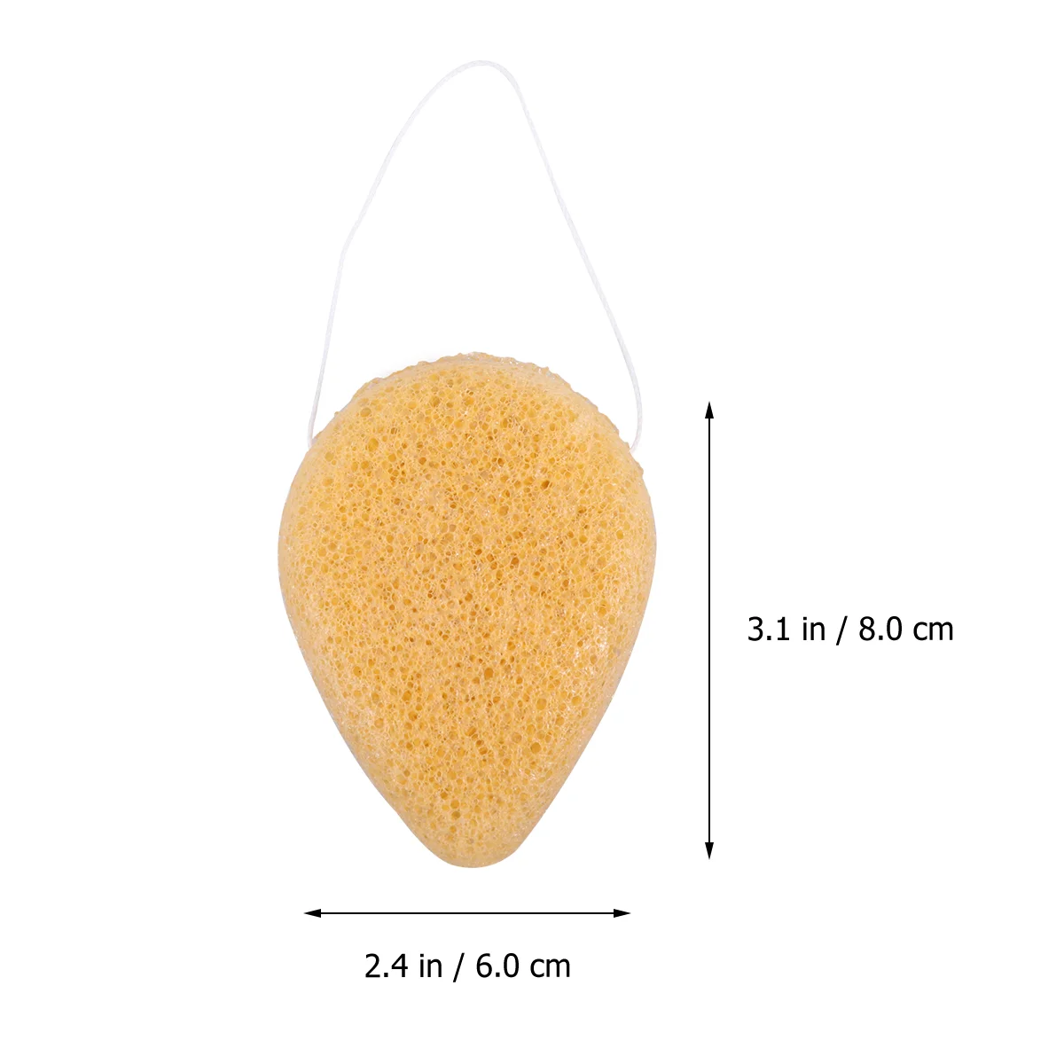 8Pcs Face Puff Water Drop Shaped Puff Sponge Face Washing Puff (Yellow) Face Cleansing Sponge Makeup Sponge