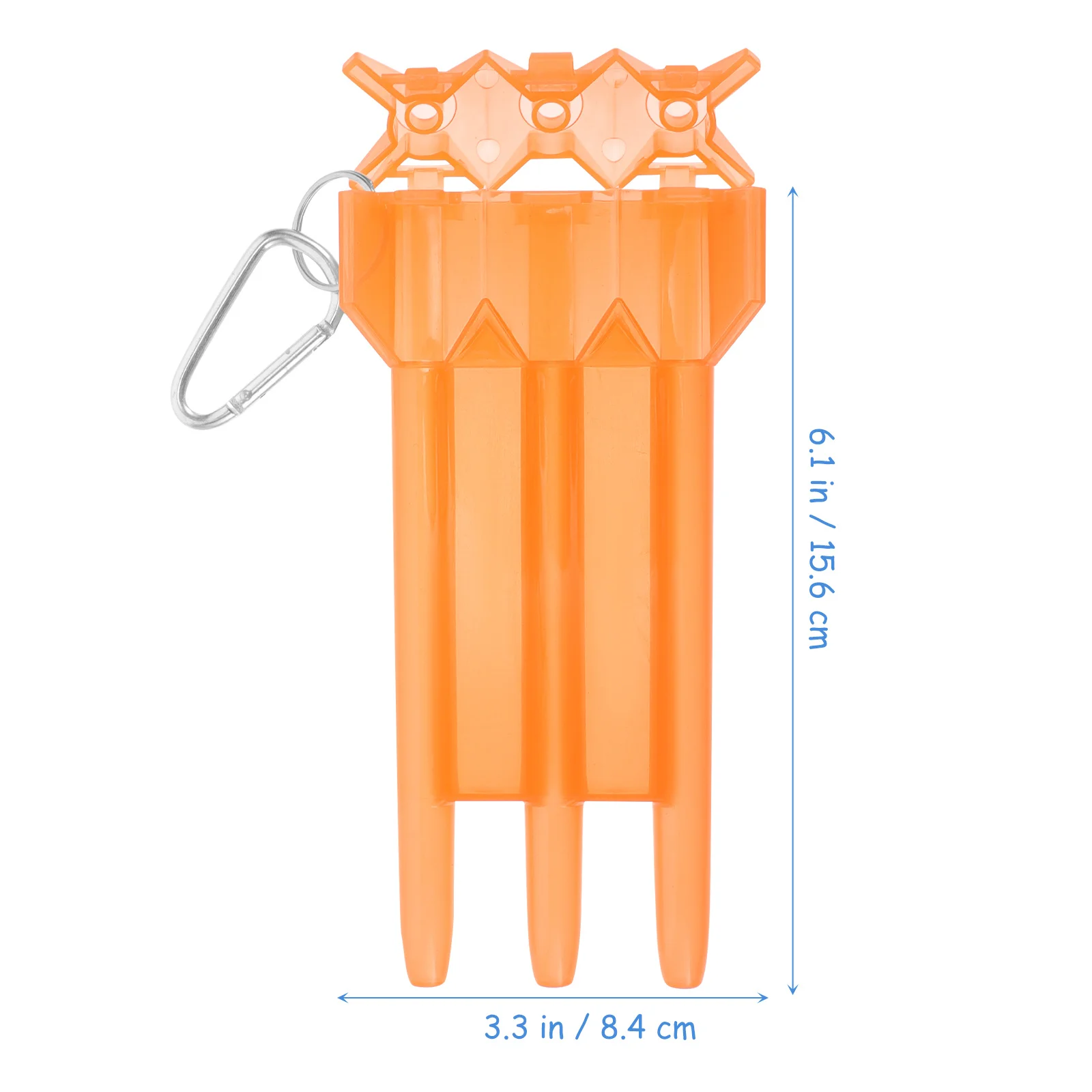 علبة قفل صندوق تخزين رمي السهام شديد التحمل مع مشبك مفتاح فتاحة الزجاجات وحاوية تنظيم رياضية برتقالية