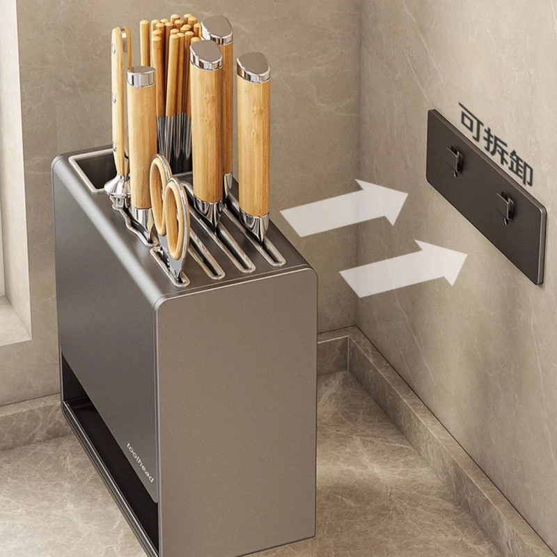 

Kitchen Knife Holders Storage Rack Household Countertop Chopsticks Basket Wall Hanging Knife Blocks Multifunctional Storage