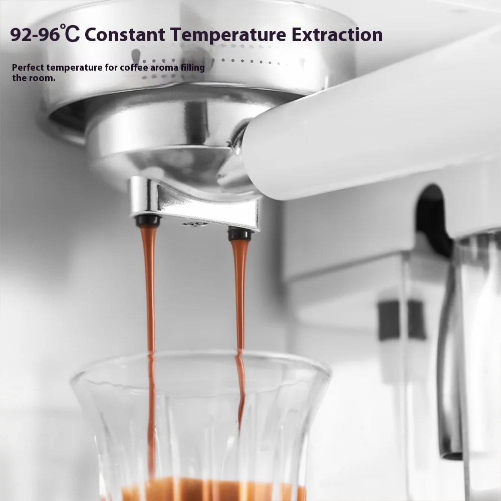 Italian Semi-Automatic Espresso and Americano Maker One-Touch Golden Cup Milk Frother Small Household Coffee Machine for Home