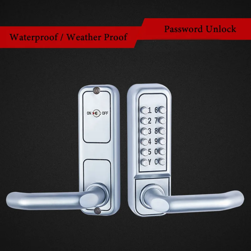 Brand New Keyless Mechanical Door Lock Push Button Digital Combination Code Password Zinc Alloy Lock With Handle