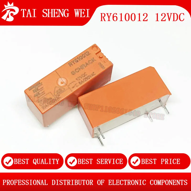 1pcs New Original  TE SCHRACK RY610005 5VDC RY610012 12VDC RY610024 24VDC 8A/250VAC 5PINS Power Relay