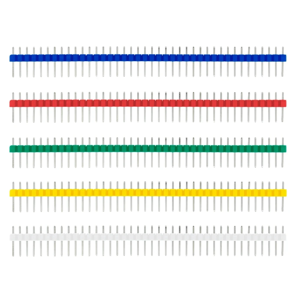 

30PCS 40 Pin Breakable Pin Header 2.54mm Single Row Male Header Connector Kit PCB Pin Strip For Arduino