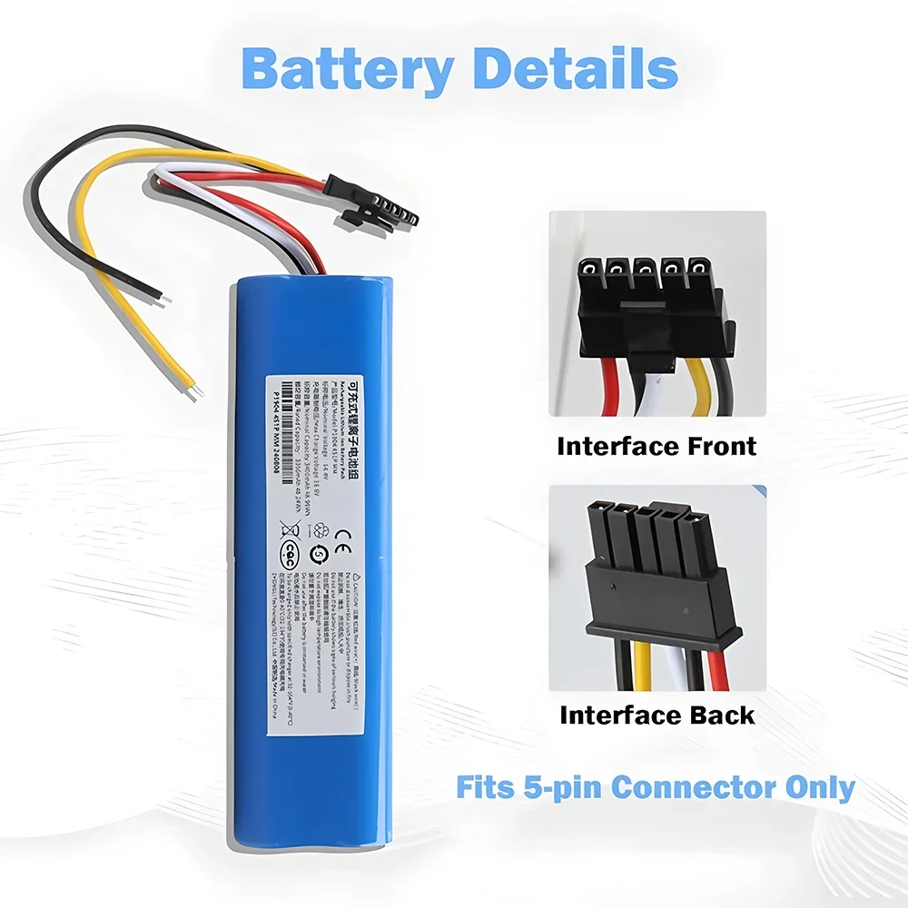ل CECOTEC CONGA 3090 14.4 V 12800 mAh 3091 3092 2090 1690 1890 جهاز آلي لتنظيف الأتربة بطارية حزمة استبدال الملحقات