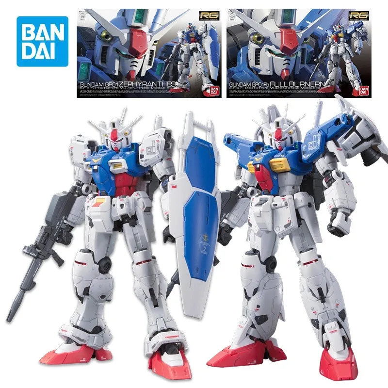 bandai-rg-1-144-rx-78-gp01-zephyranthes-gp01fb-figurines-d'action-brulees-completes-costume-mobile-gundam-construire-combattants-kit-de-modeles-anime