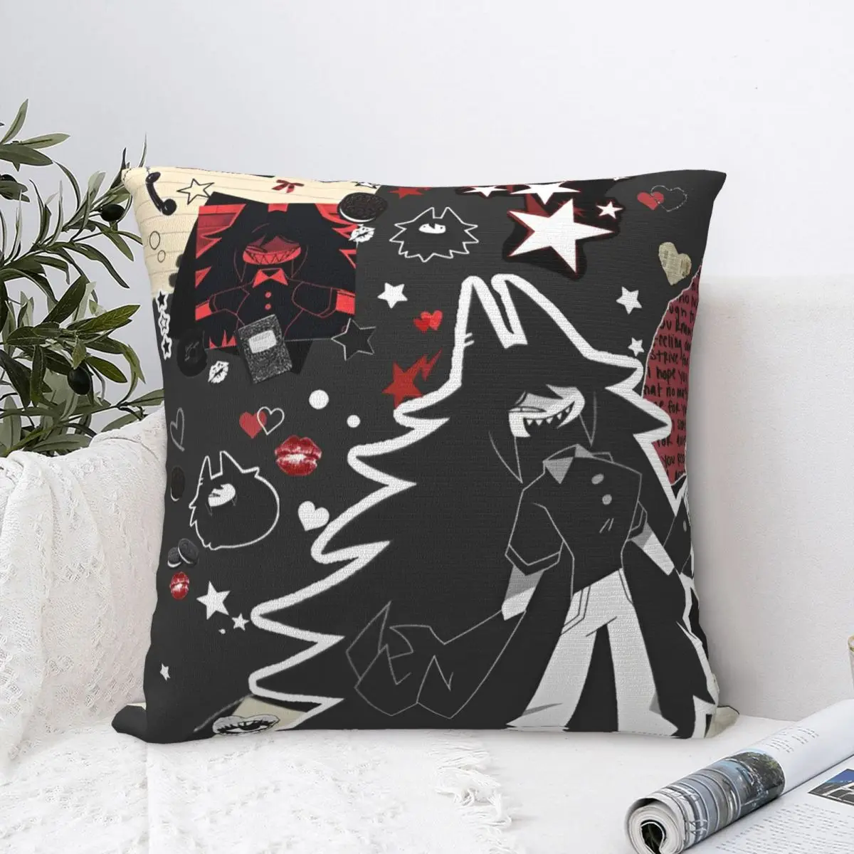 Cartoon Anime Miss Circle Square Pillow Cases Fundamental Paper Education Cushion Cover Awesome Zippered Pillowcase for Sofa 18