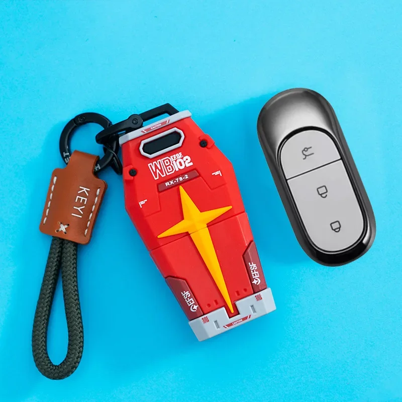 

For LEAPMOTOR C11 key set car 2024 T03 package C01 male and female B10 protective key shell buckle special cartoon mecha