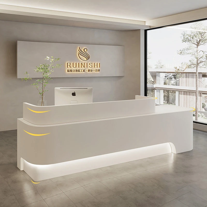 Modern Reception Counter Front Desk Advanced Beauty Institute Entrance Tables Salon Bank Clothes Recepcion Furniture Center