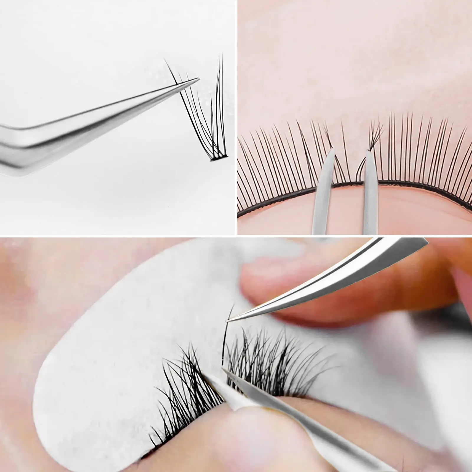 Volume Tweezers for Eyelash Extensions,Precision Lash Tweezers for Mega Volume And 3D 6D 10D Mink Eyelash Fan Making