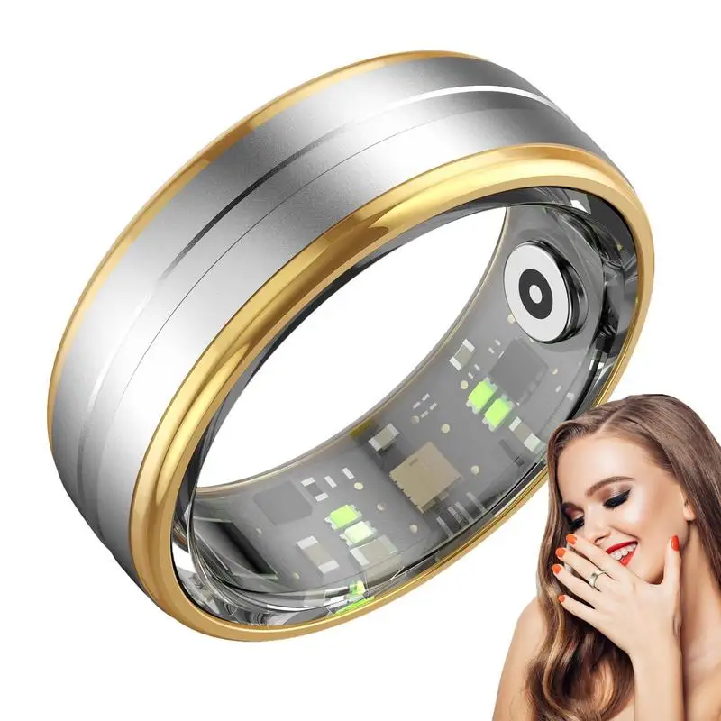 Smart Ring Health Tracker Unisex Health Monitoring Sports Tracker IP68 Waterproof Fitness Activity Tracker for Walking Cycling