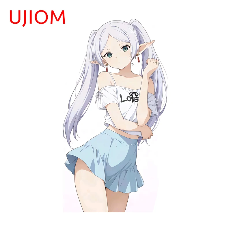UJIOM Frieren Anime Girl Wandaufkleber Kawaii Modischer Kratzschutz Spielzimmer JDM Aufkleber Interessante Tapete Heimdekoration