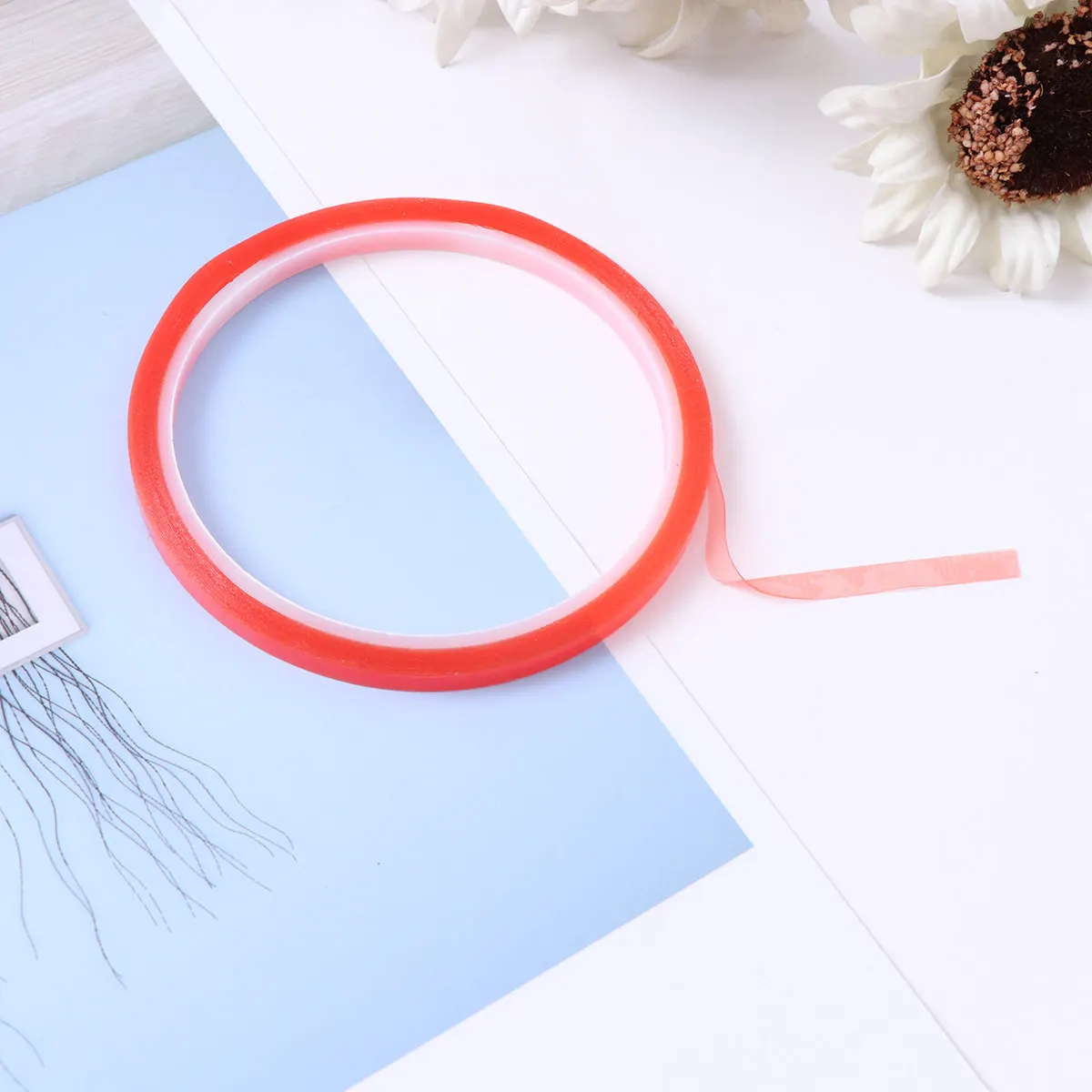8Mm 5M Double Sided Adhesive Tape Heat Resistant Weatherproof High Strength for Phone Screen Lens Camera Cover Mobile Phone Tape