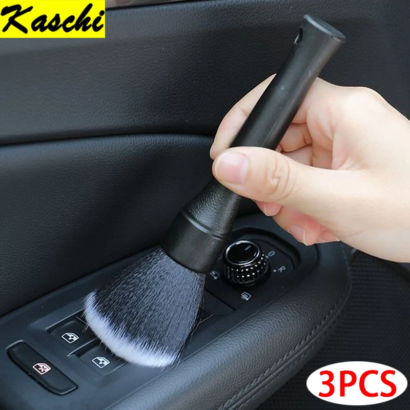 Escova Macia para Interior de Carro, Escova de Detalhamento Portátil para Painel e Saídas de Ar, Acessórios Automotivos