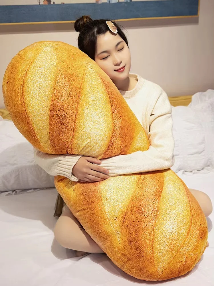 20-100cm Butter Bread Plush Pillow Oversized Simulated Bread Cushion Anime Character Soft Bag Delicious Food Cushion Toy Gift