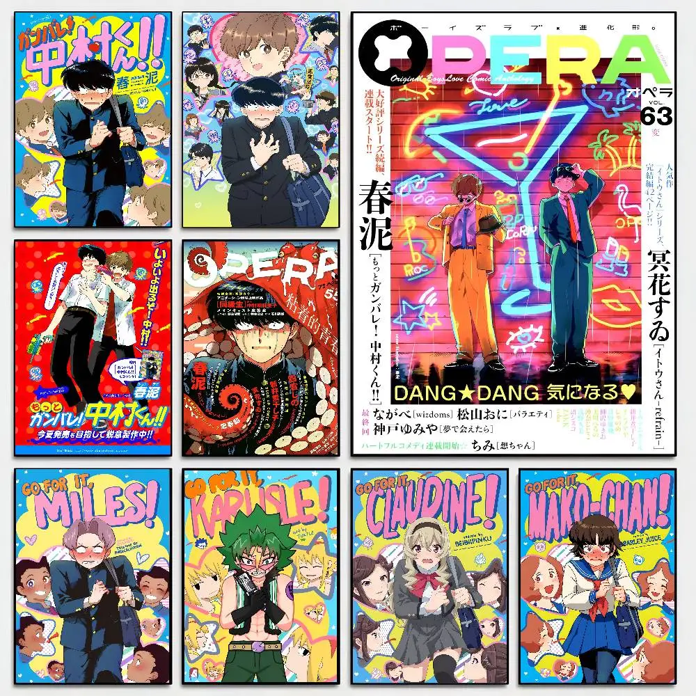 Anime: Geh schon los, Nakamura! Poster Selbstklebende Kunst Raumdekoration Restaurant Wanddekoration Kunstgemälde