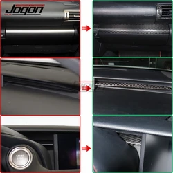 JOGON Carbon Fiber For Lexus IS 250 300 RC350 2015-2019 LHD Car Inner Central Control Panel Storage Glove Box Strip Cover Trim