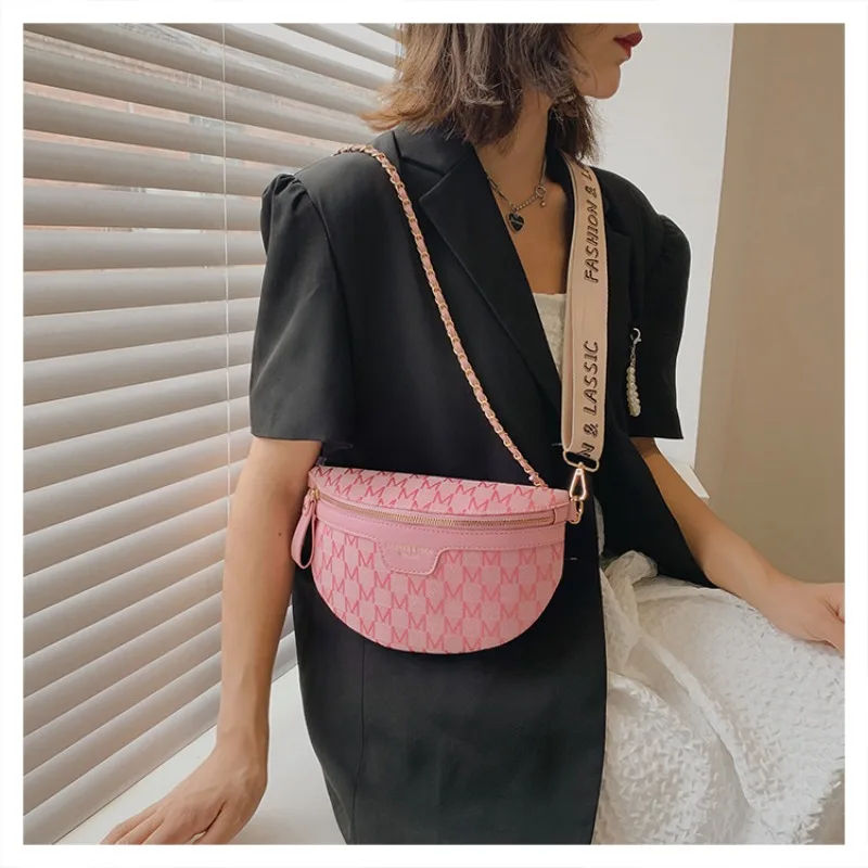 กระเป๋าคาดเอวแฟชั่นฤดูร้อนสำหรับผู้หญิง กระเป๋าคาดเอวผ้าแคนวาสแนวสตรีท กระเป๋าสะพายไหล่แฟชั่นสำหรับผู้หญิง กระเป๋าสะพายข้างสำหรับผู้หญิง กระเป๋าคาดเอว