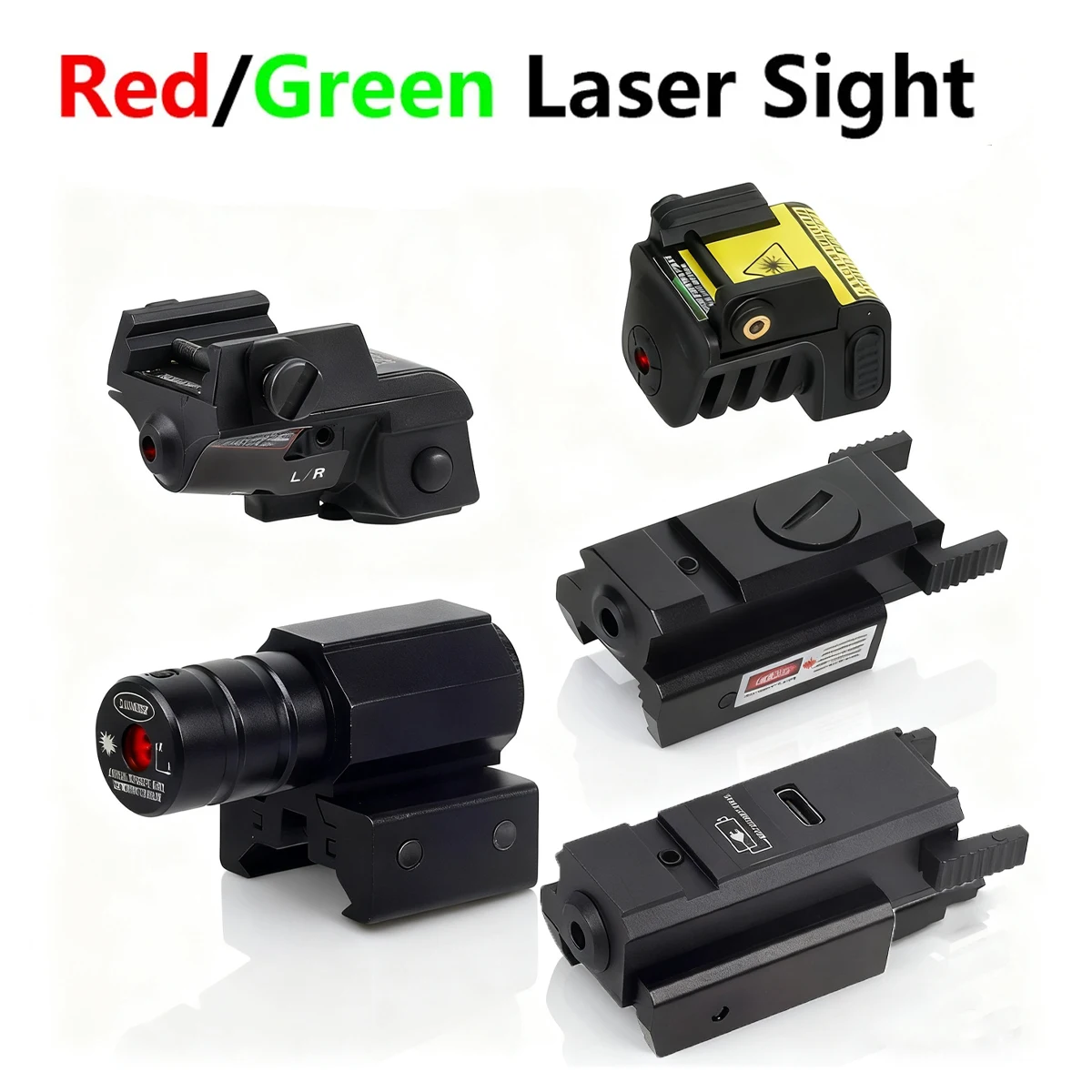 Red Green Blue Lases USB Rechargeable Pointer Sight Airsoft for Taurus G2C G17 G19 9mm Fullsize Compact