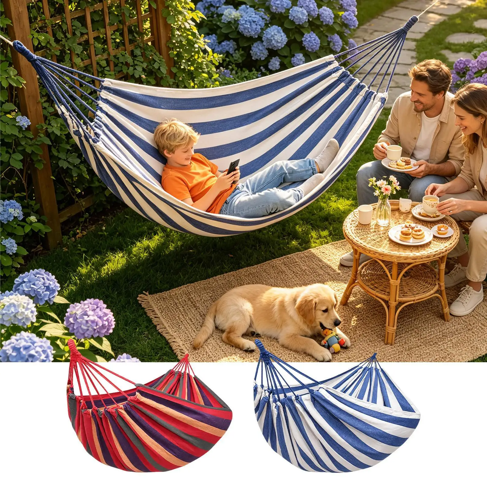 200x150cm Portable Camping Tree Hammock Lightweight Swing For Travel Backpacking Hiking Picnic Beach Park Stadium Tent Summer