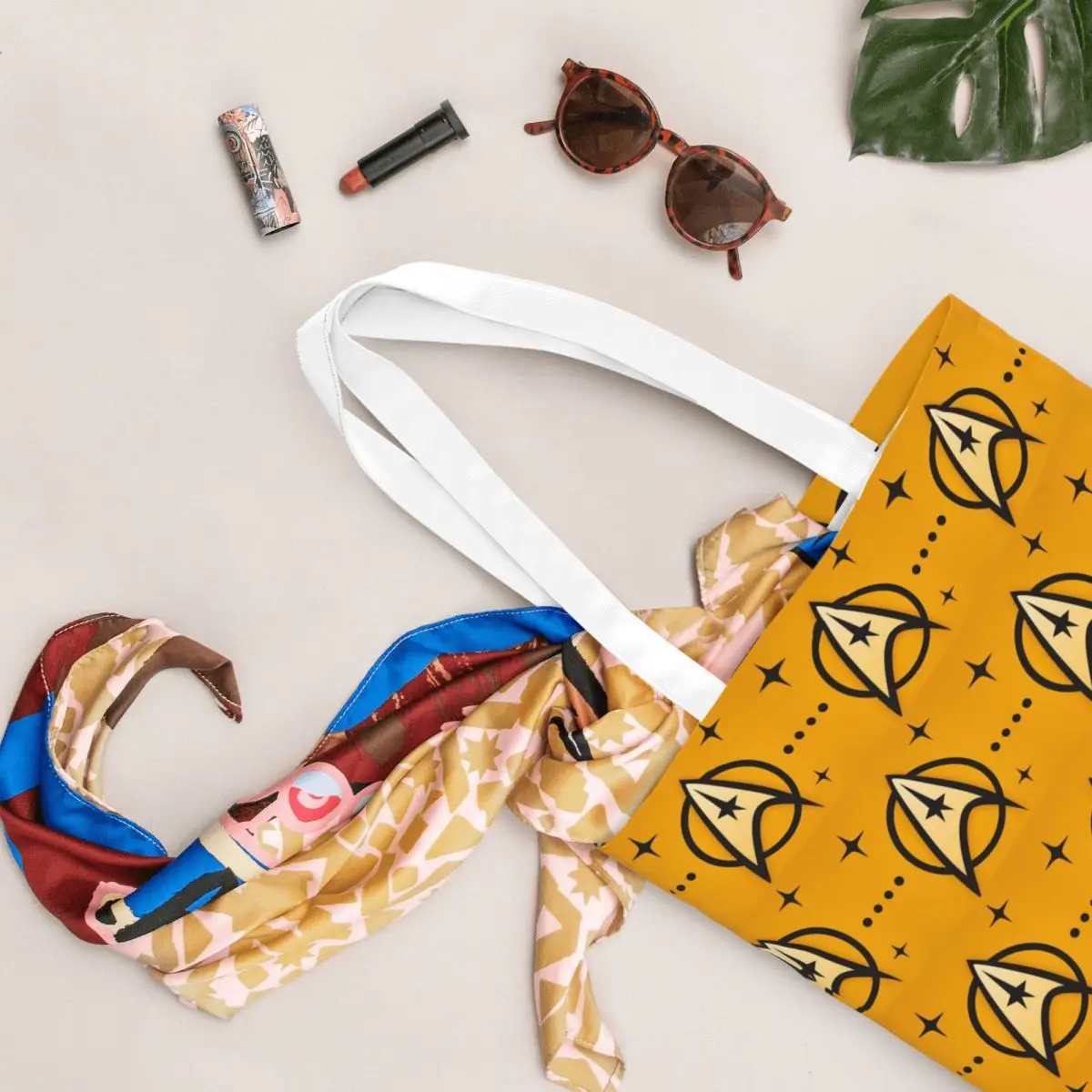 Star Treks Science Fiction TV Series  Shopping Bags Foldable Canvas The Tote Bag Ladies Shoulder Tote Travel Handbag