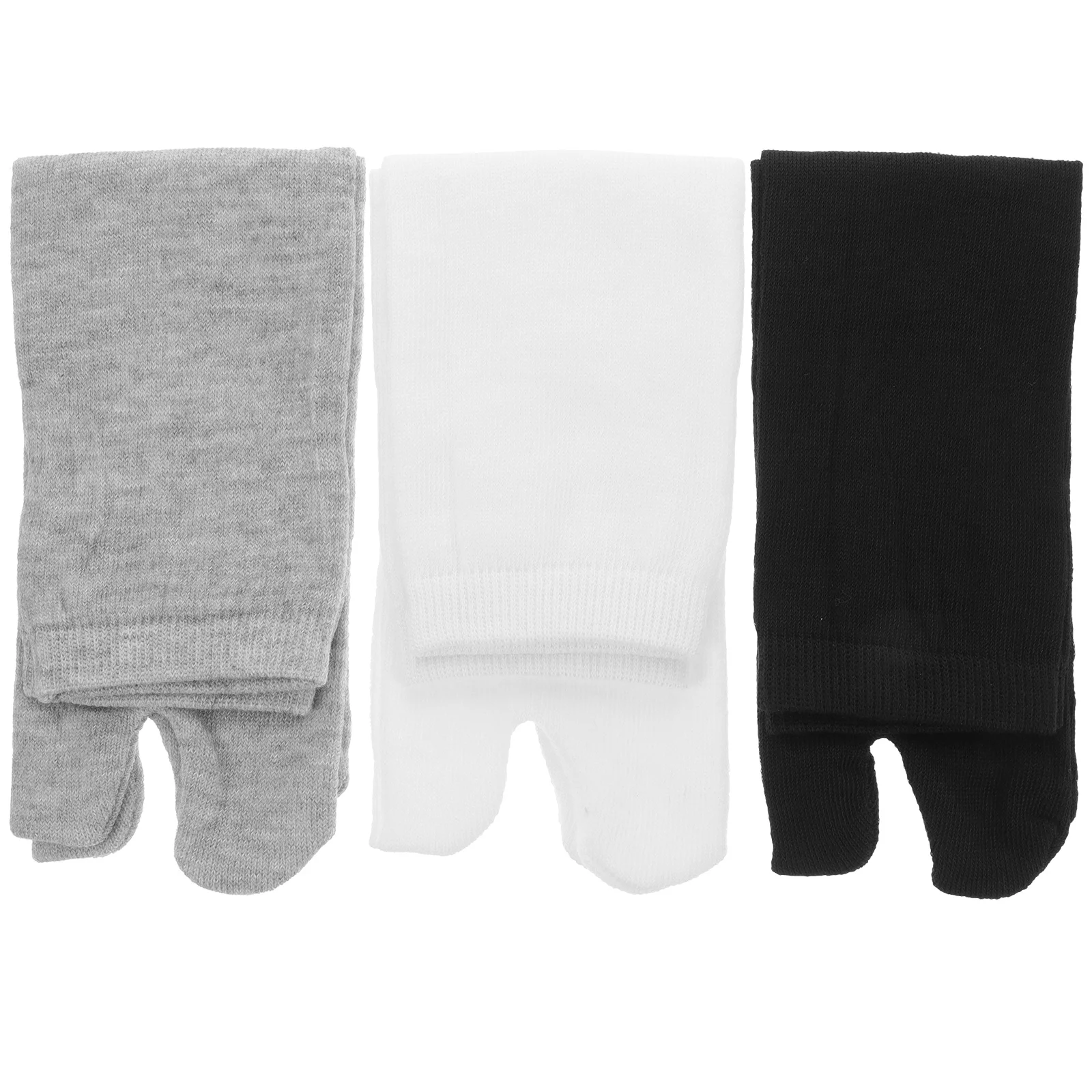 

3Pairs Elastic Polyester Cotton Tabi Toe Socks Japanese clogs Women man Toe Socks Kimono Flip Flop Sandal Split Ninjia Toe Socks