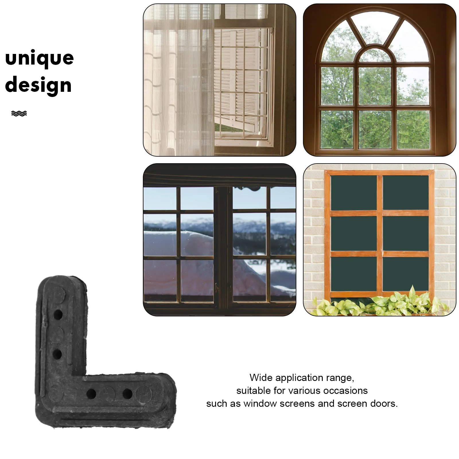 

10Pcs High Performance Plastic Screen Frame Corner Brackets for Window Screen Maintenance and Repair L Bracket