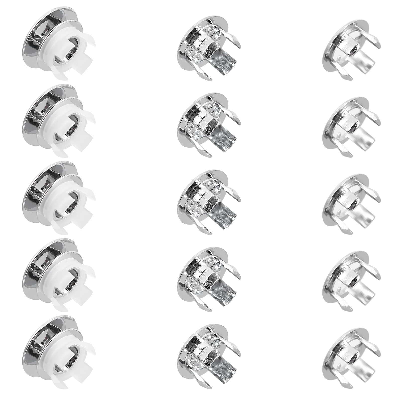 

15pcs Hole Cover Decorative Bath Sink Overflow Ring Replacement Wash Basin Plastic Accessory Durable Material Easy Install Long