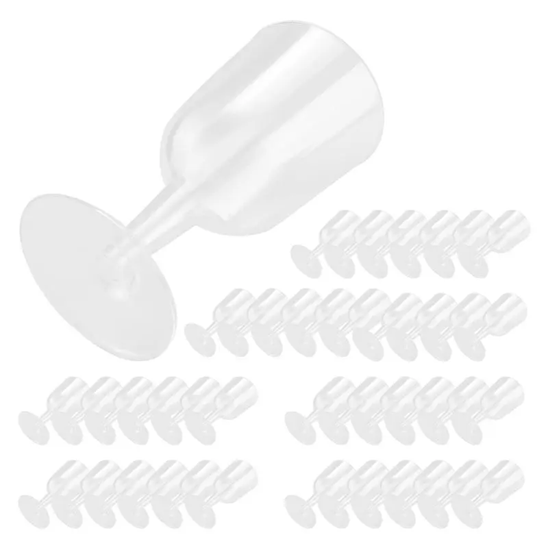 A98E-Clear Plastic Wine Glass Recyclable - Shatterproof Wine Goblet - Disposable & Reusable Cups For Champagne, Dessert
