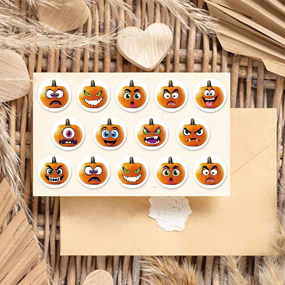 500PCS Fun and Humorous Pumpkin Stickers DIY Luggage Notebook Speaker Skateboard Water Cup Clipping Label Sealing