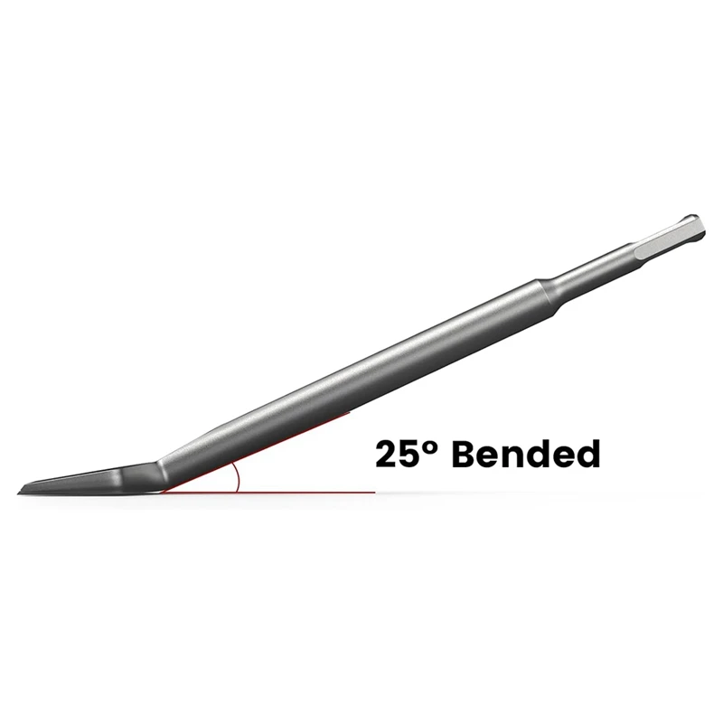 Cincel SDS Plus de 2 piezas, herramienta de extracción de azulejos doblados en ángulo de manivela y ancho de 3 pulgadas, Compatible con SDS Plus (3x10 pulgadas)