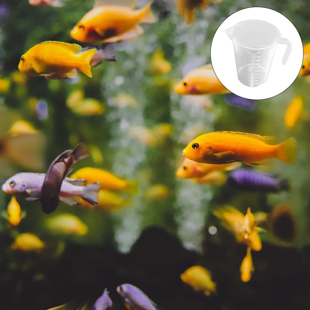 

Thickened Measuring Cup White PP Stable Clear Triangle Spout Non Slip Easy Handle Pour Liquid Solid Fish Feeding Water