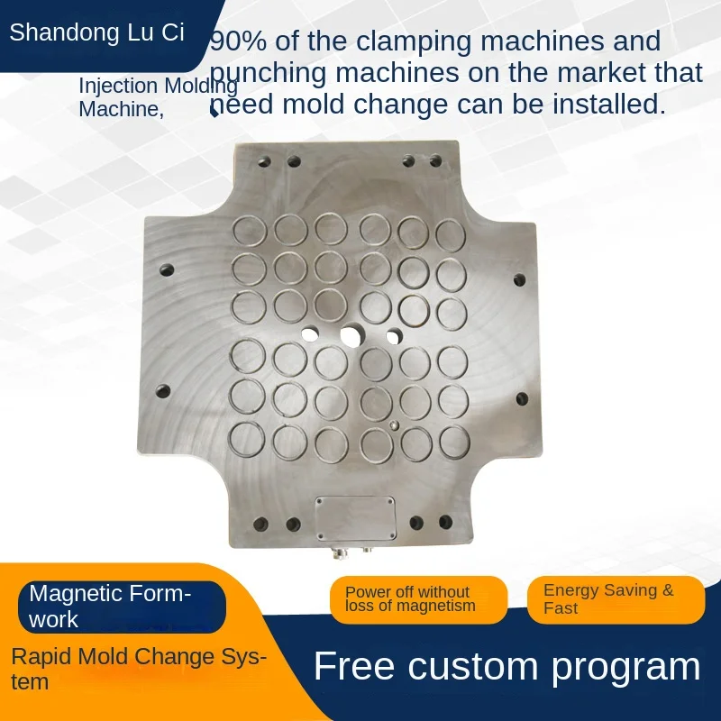 Mesin Cetak Injeksi Chuck Elektromagnetik Otomatis Magnet Permanen Listrik Template Magnetik Sistem Penggantian Cetakan Cepat