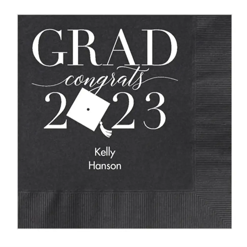 

Congrats Grad Class of 2023 2024 Graduation Napkins Personalized Set of 100 Napkins High School College