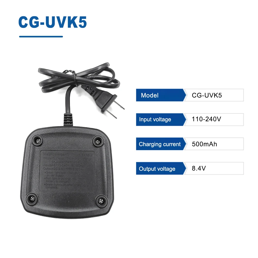 100% Original UV-K5 Battery Charger For ANYSECU/ Quansheng UV-K5 Cross-Band Intercom with NOAA Weather Alert