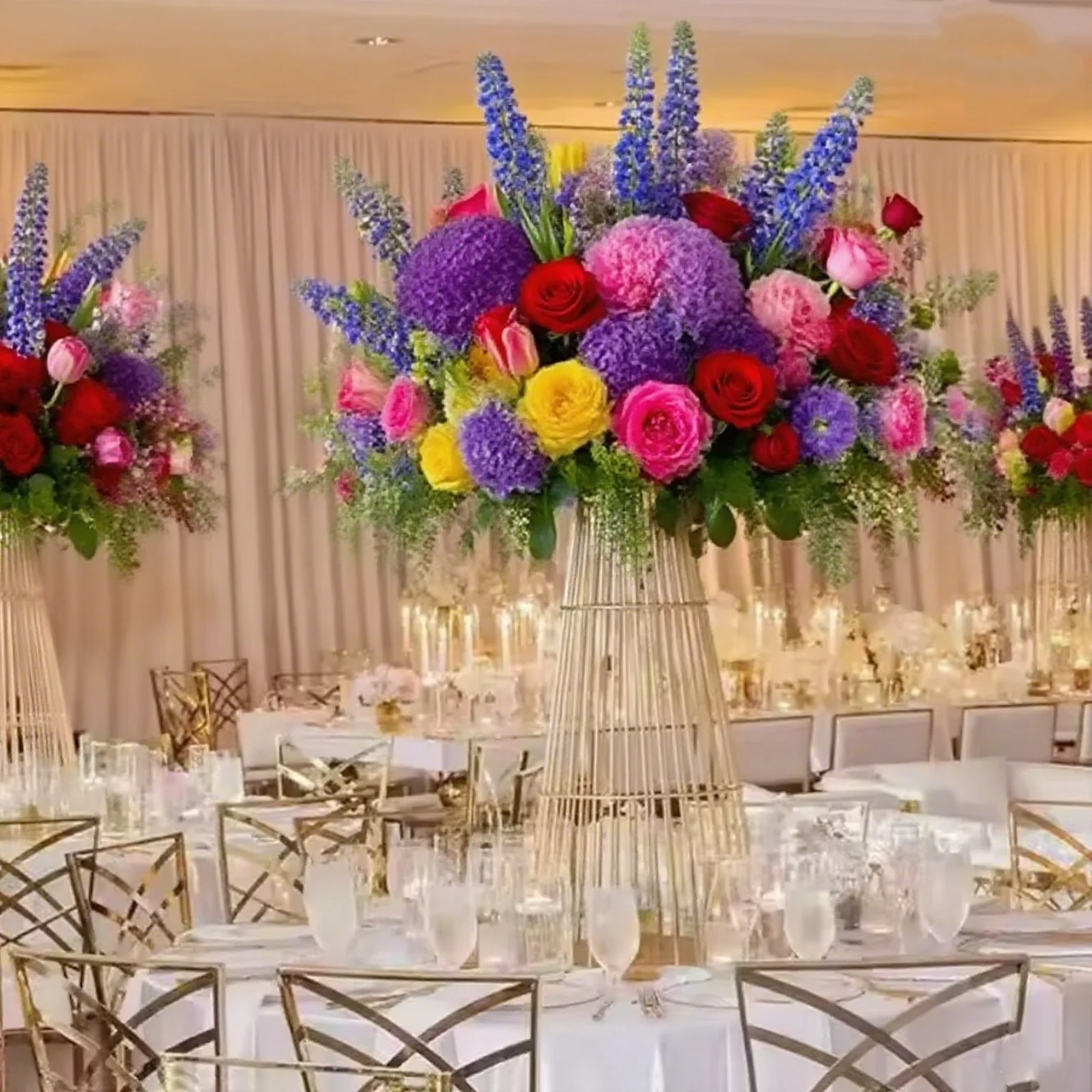 

60/70/80/90/100 см 5 шт. свадебная железная арка подставка для цветов золото для свадебных украшений цветок свадебный центральный элемент