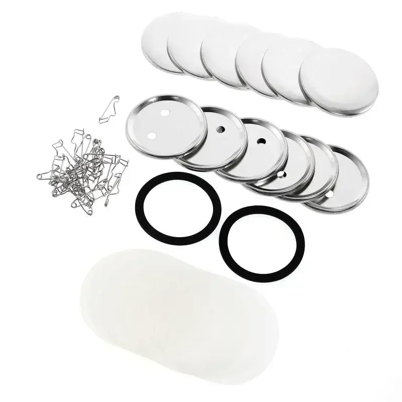 

100Pcs Badge Button Parts Material Supplies 25mm 32mm 37mm 44mm 58mm 75mm for DIY Clothes Handbag Badge Button Decoration