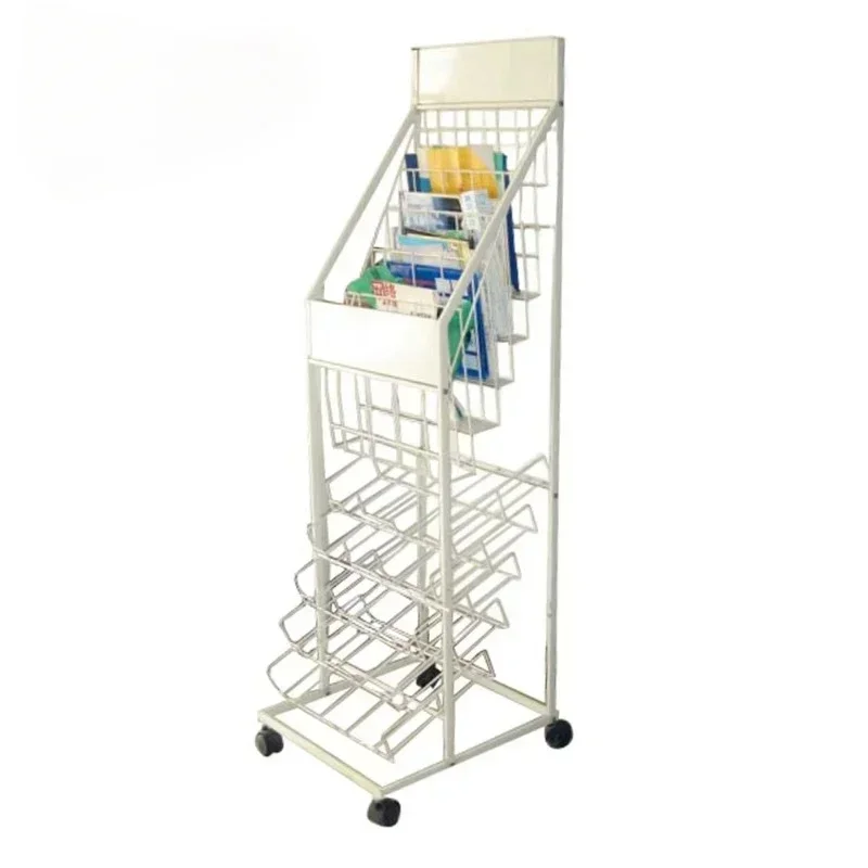 

10th floor magazine metal shelf, bookstore, newspaper library, newspaper display rack